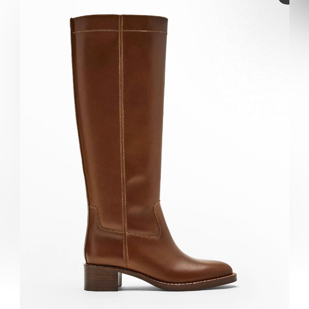Brown Cowboy Leather Boots